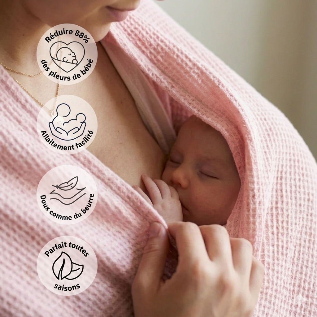 Couverture d'allaitement en pur coton