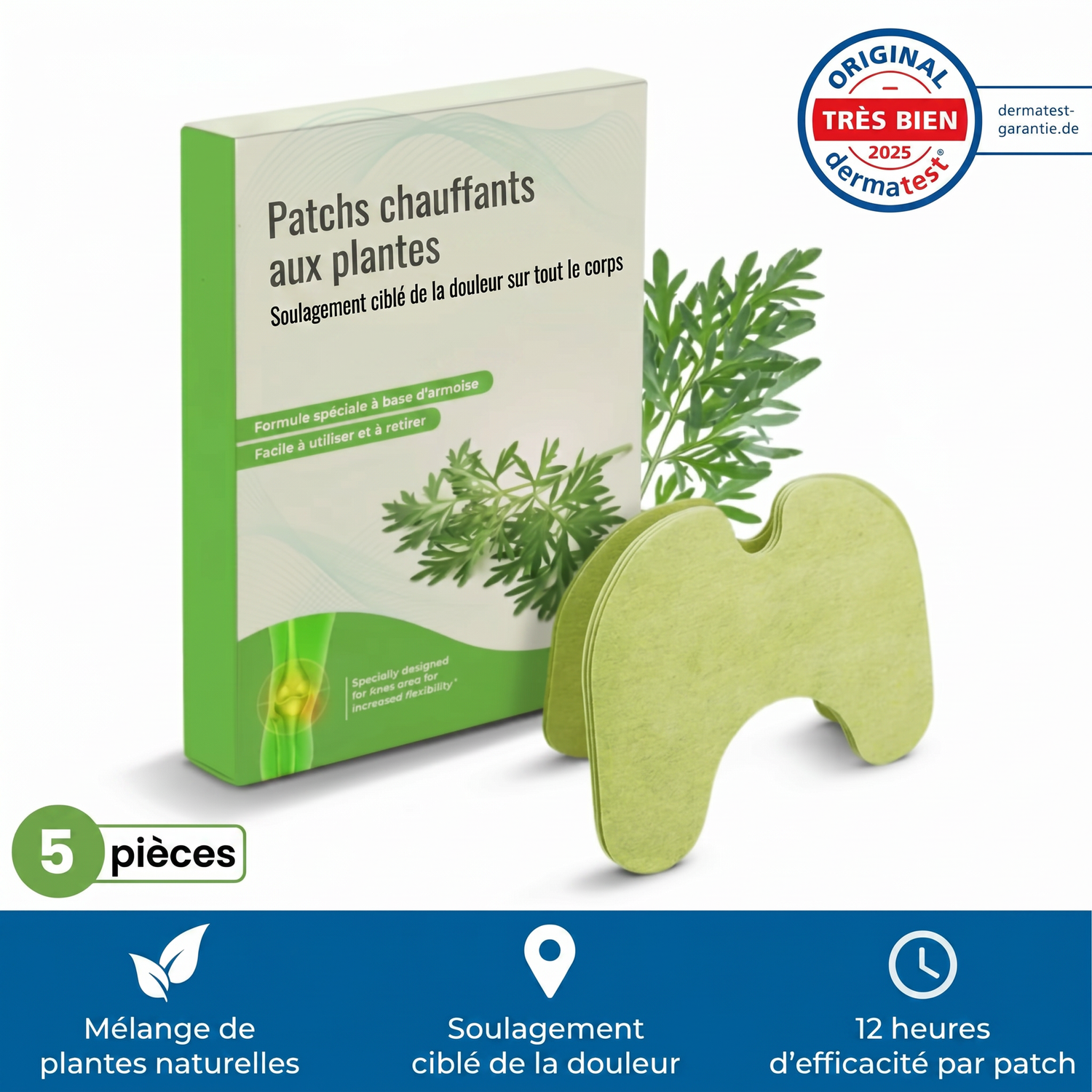 Bandes chauffantes à base de plantes