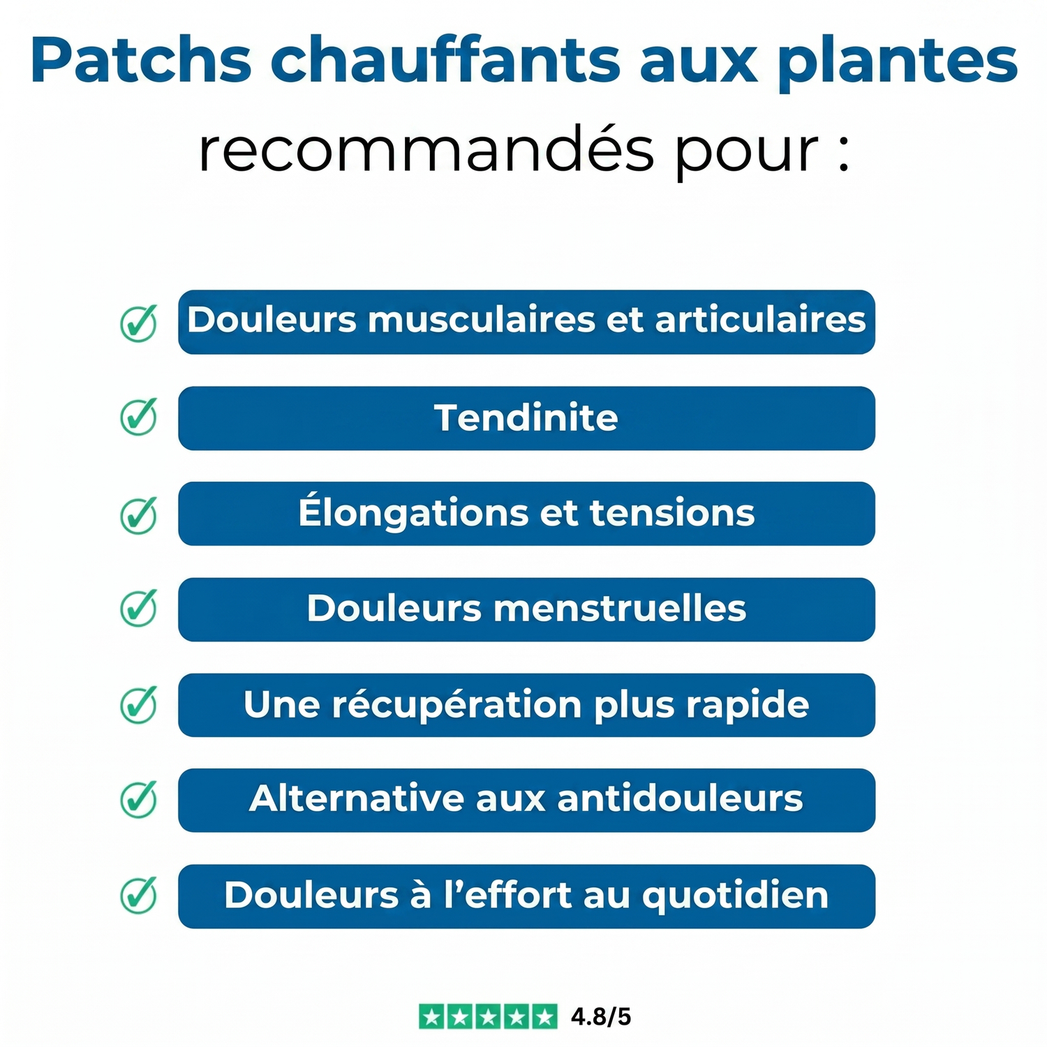 Bandes chauffantes à base de plantes