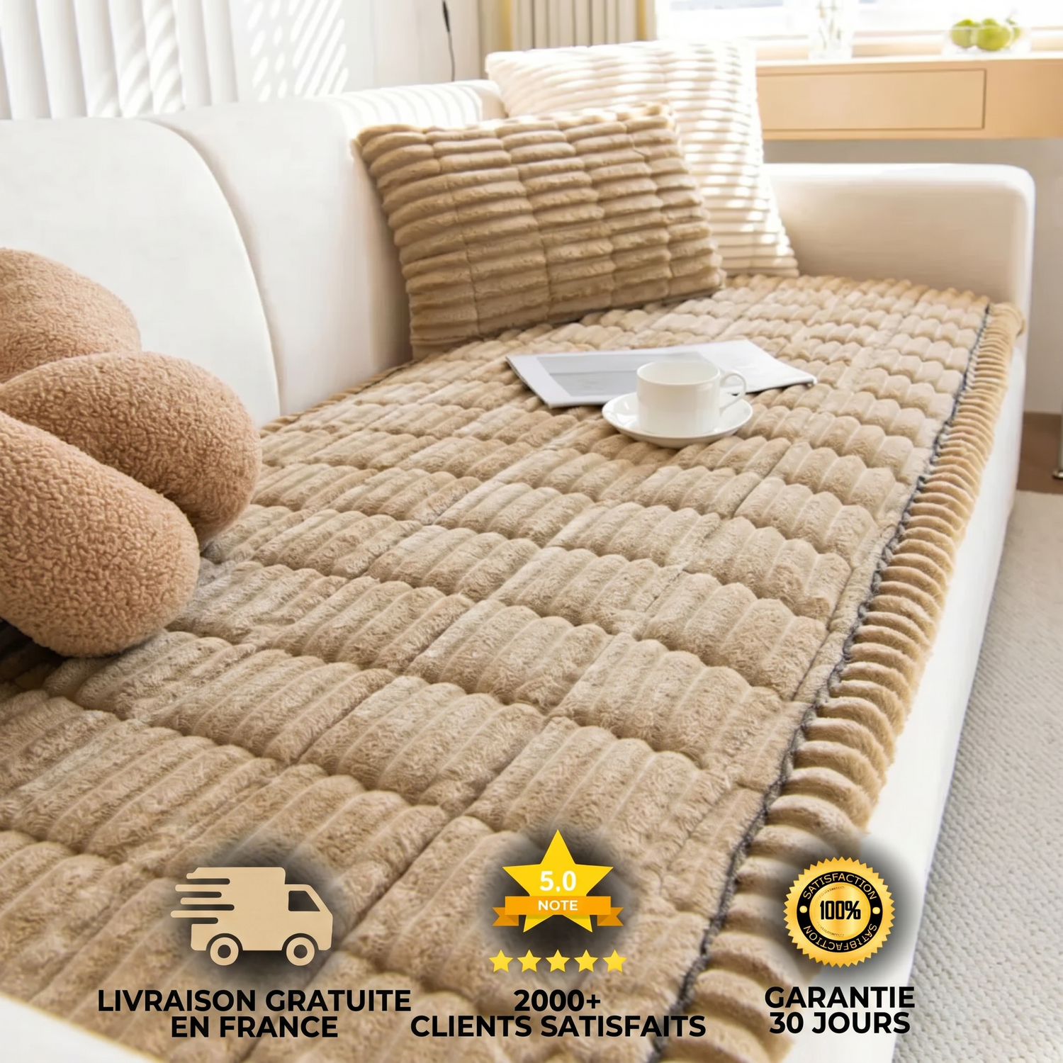 Sanovia Comfort™ - Housse de canapé matelassée et confortable