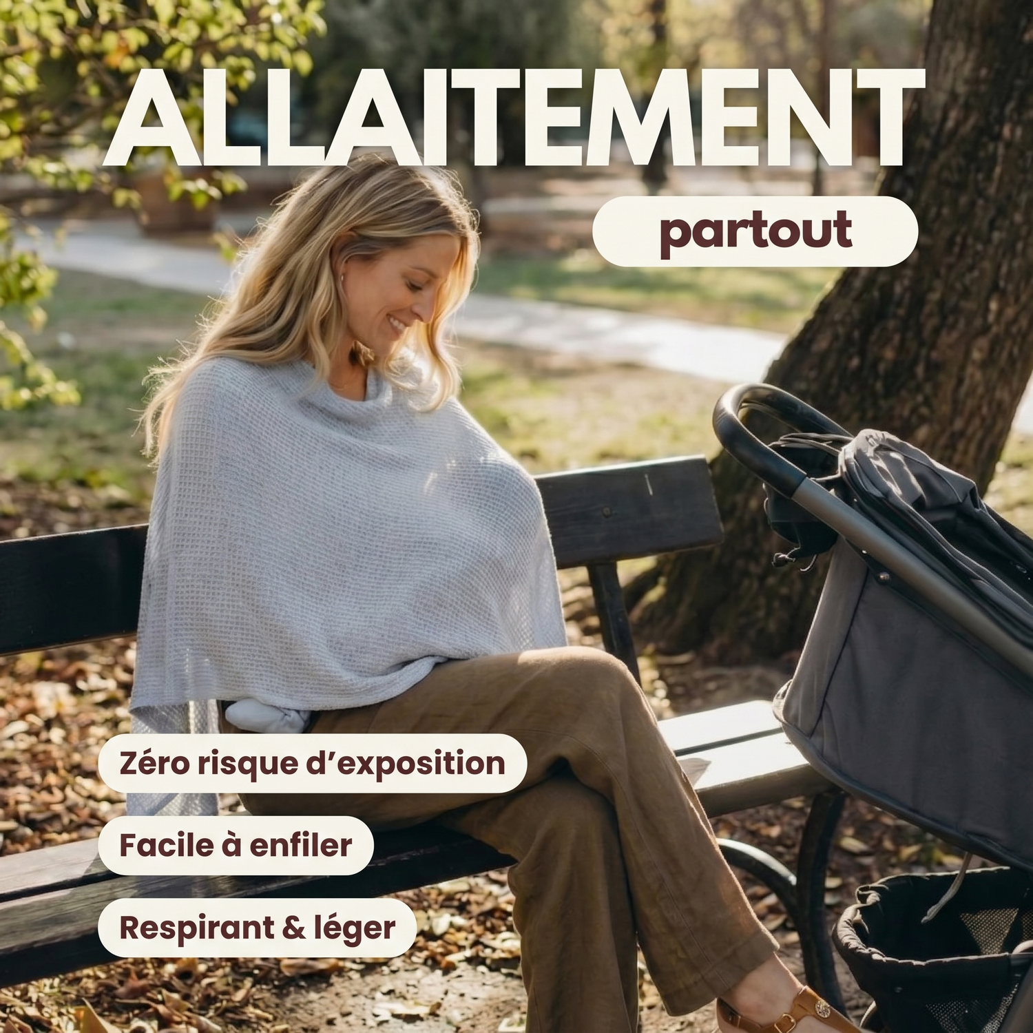 Couverture d'allaitement en pur coton