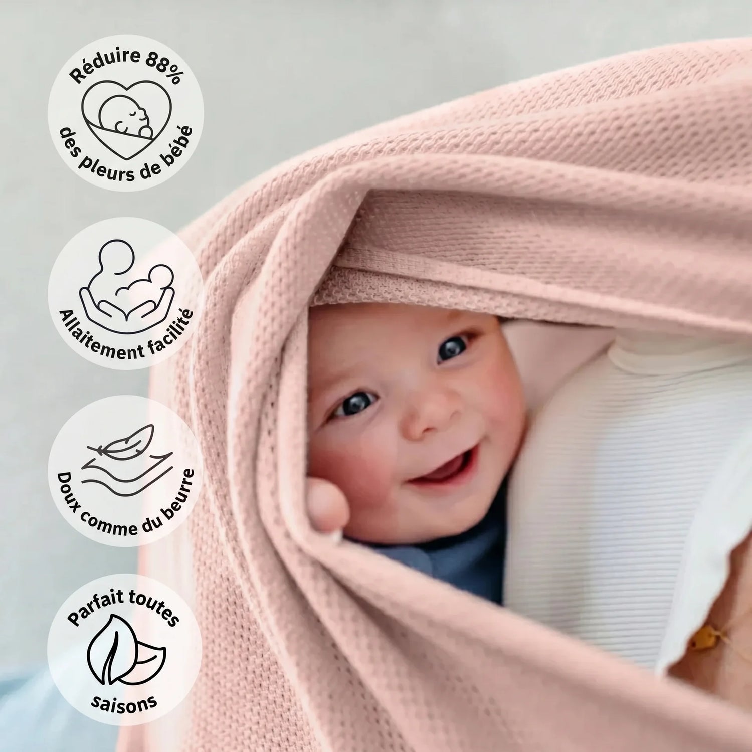 Couverture d'allaitement en pur coton